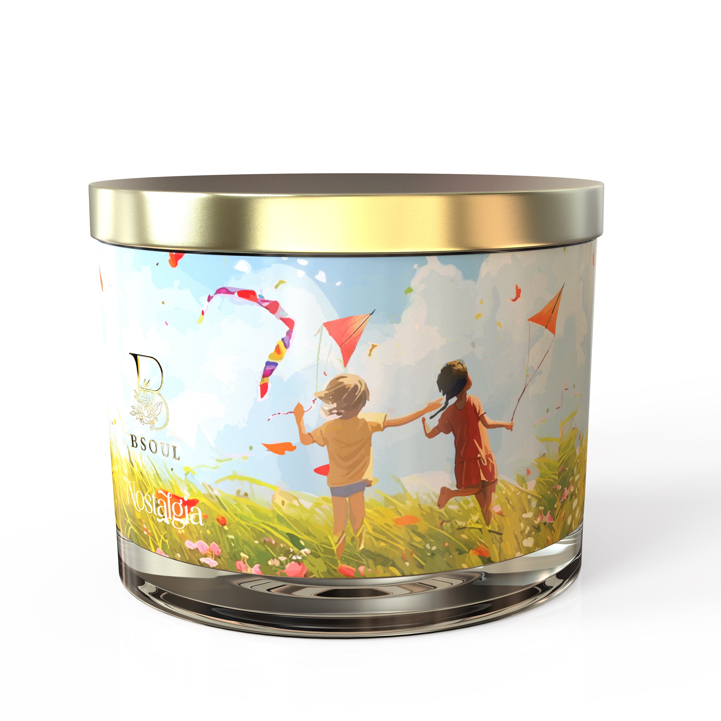 3 Wick Glass with Lid